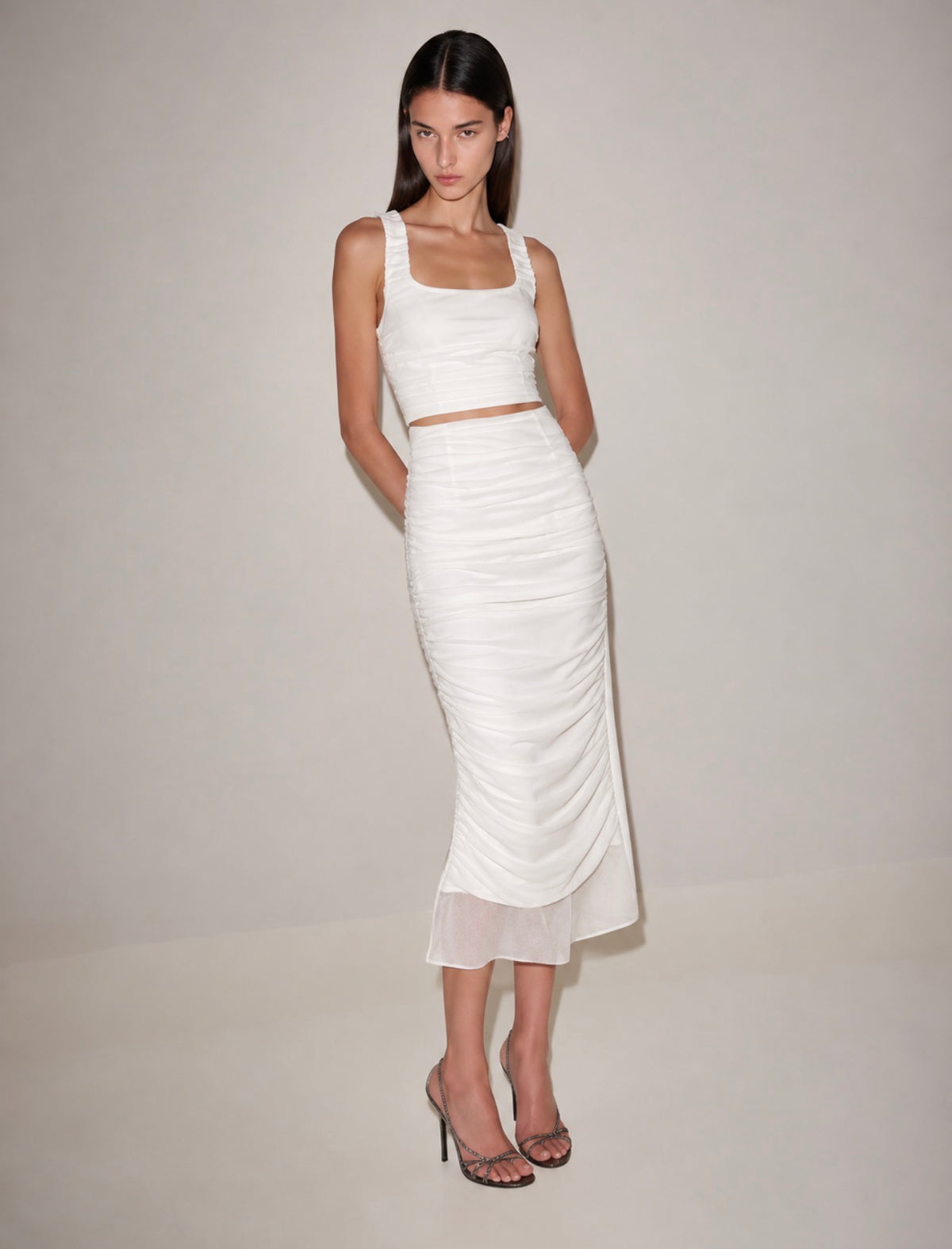 Chantelle Ruched Set — White