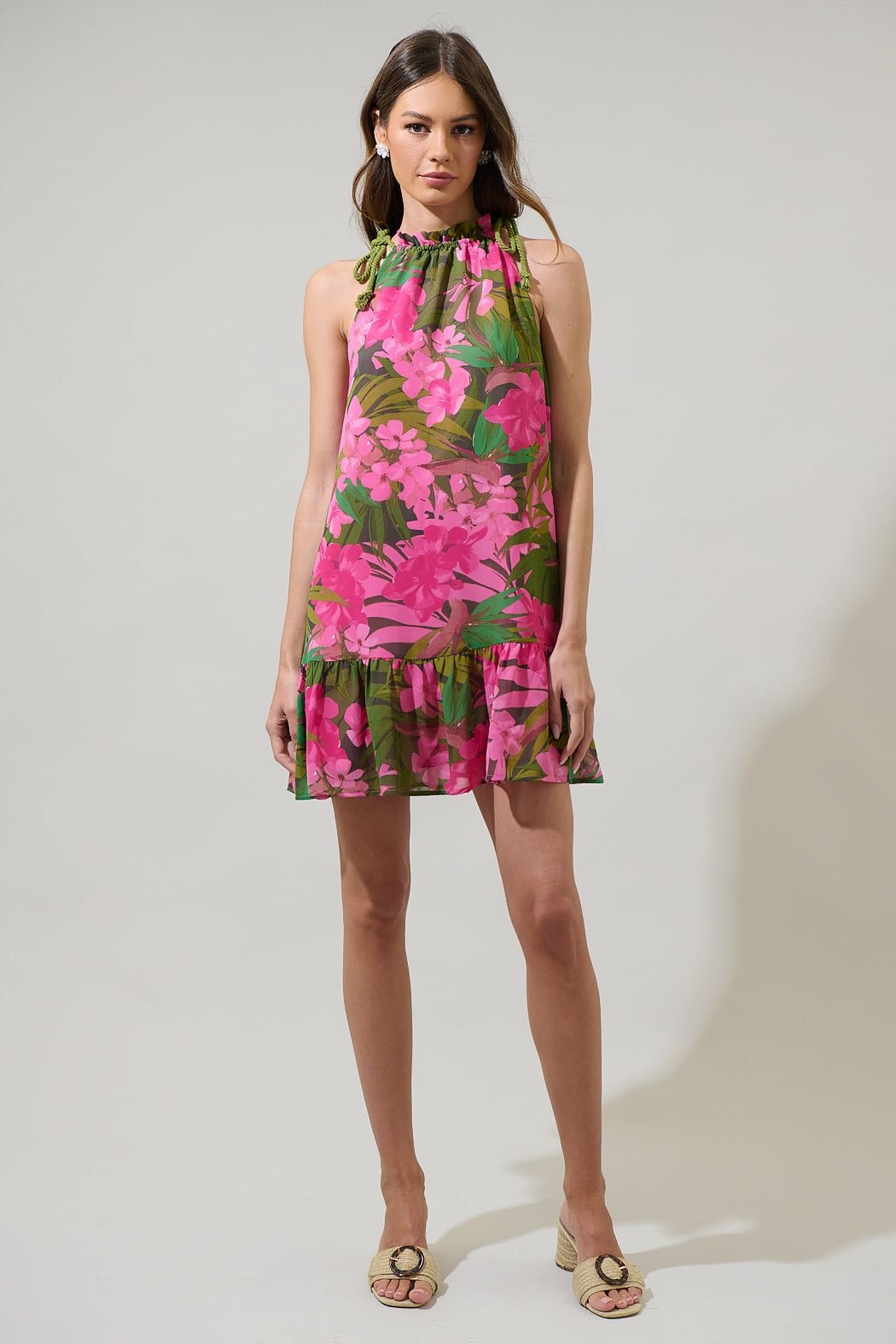 Dandi Floral Rumba Halter Mini Dress