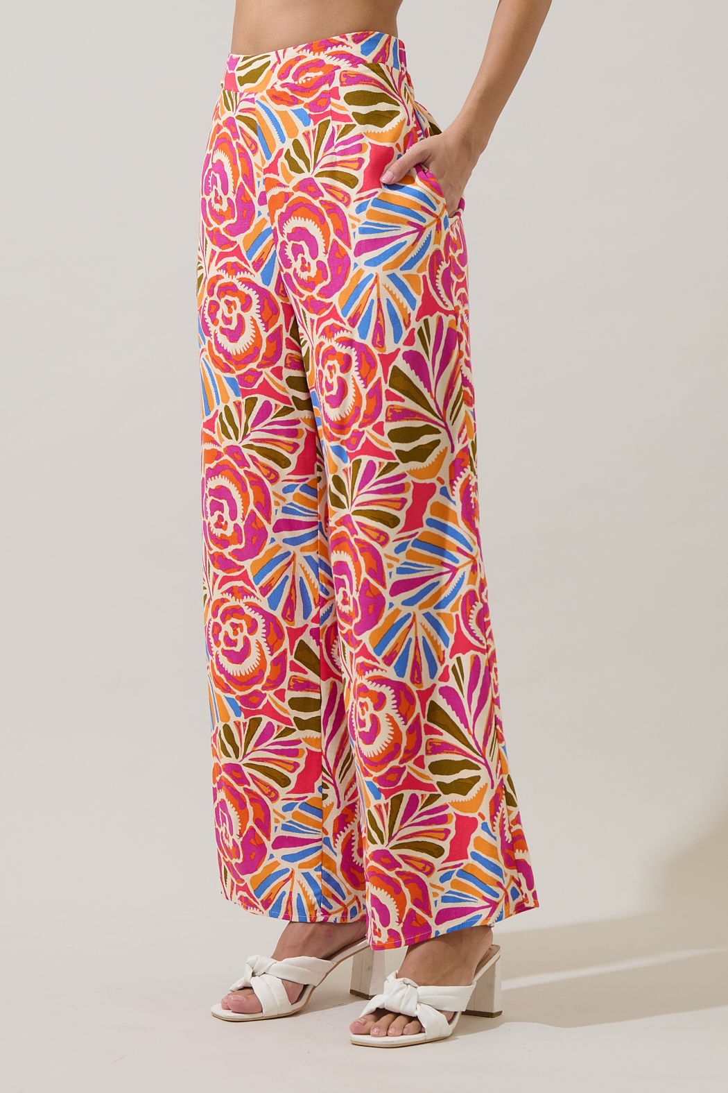 Nomi Floral Elena Wide Leg Pants