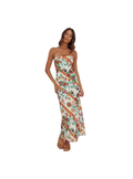 Floral Strapless Column Dress