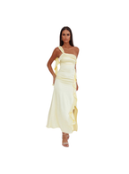 Carmel One-Shoulder Split Maxi
Dress Butter