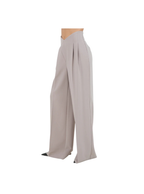 CROSSOVER HIGH WAIST PLEATED SOFT TROUSERS