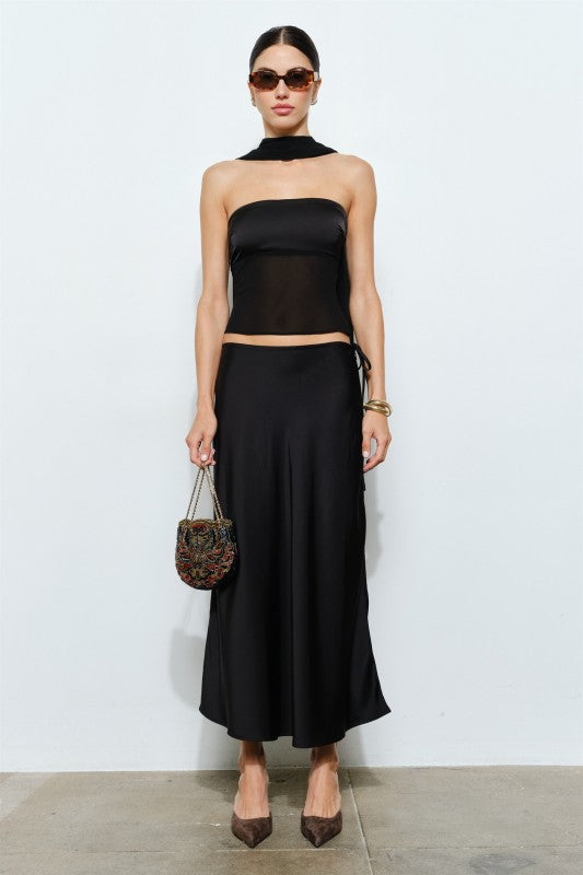 Calliope Strapless Top With Scarf