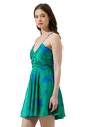 Morgany Floral Cerese Flare Mini Dress