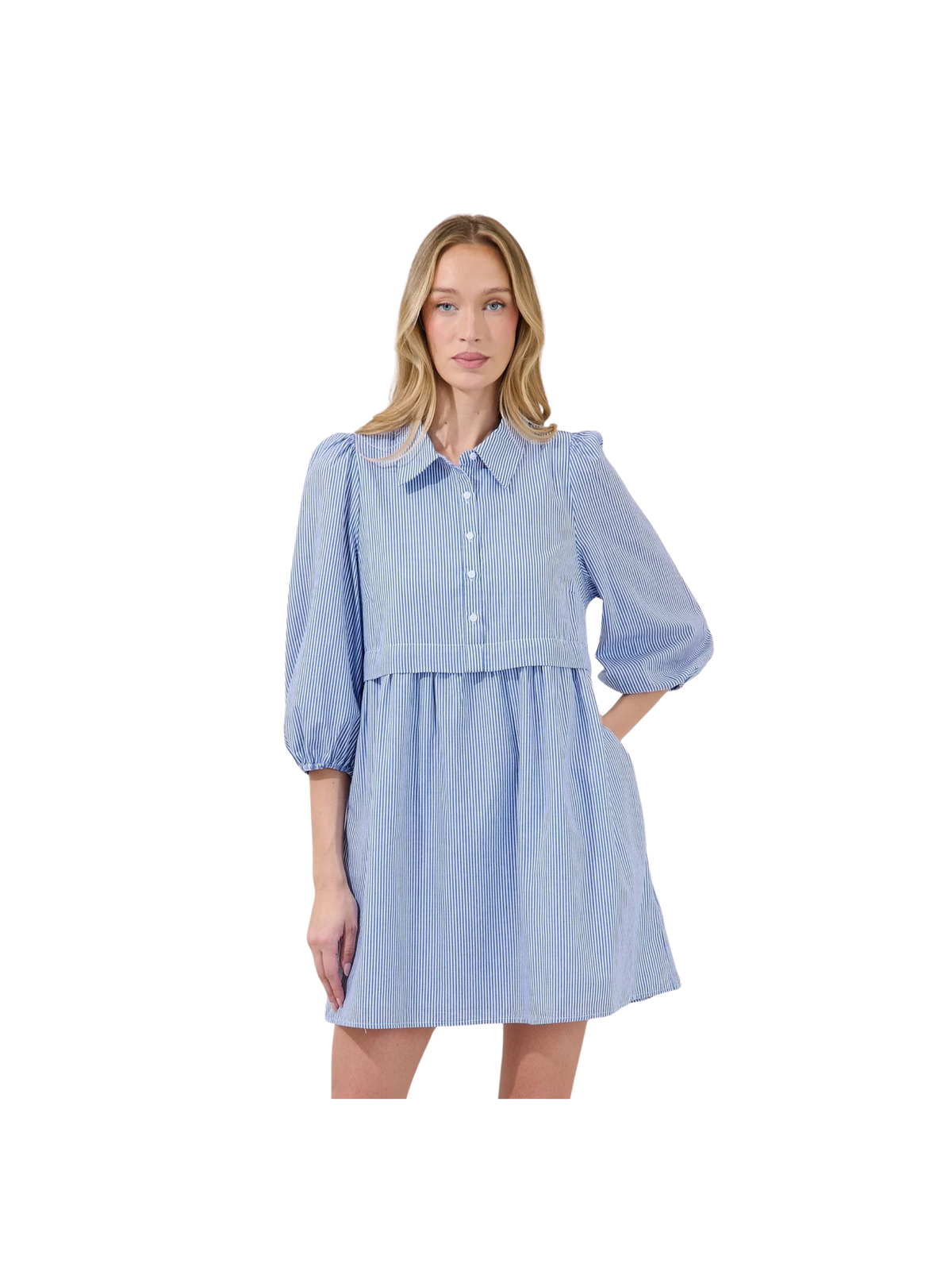 Jurane Striped Long Sleeve Mini Dress