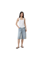 CATALINA SQUARE NECK BRODERIE TOP