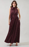 Rosiel Halter Maxi Dress Polka Dot