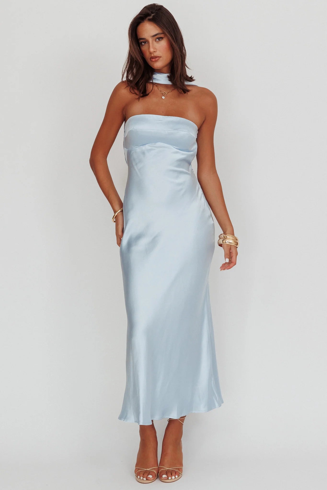 Sky blue dress