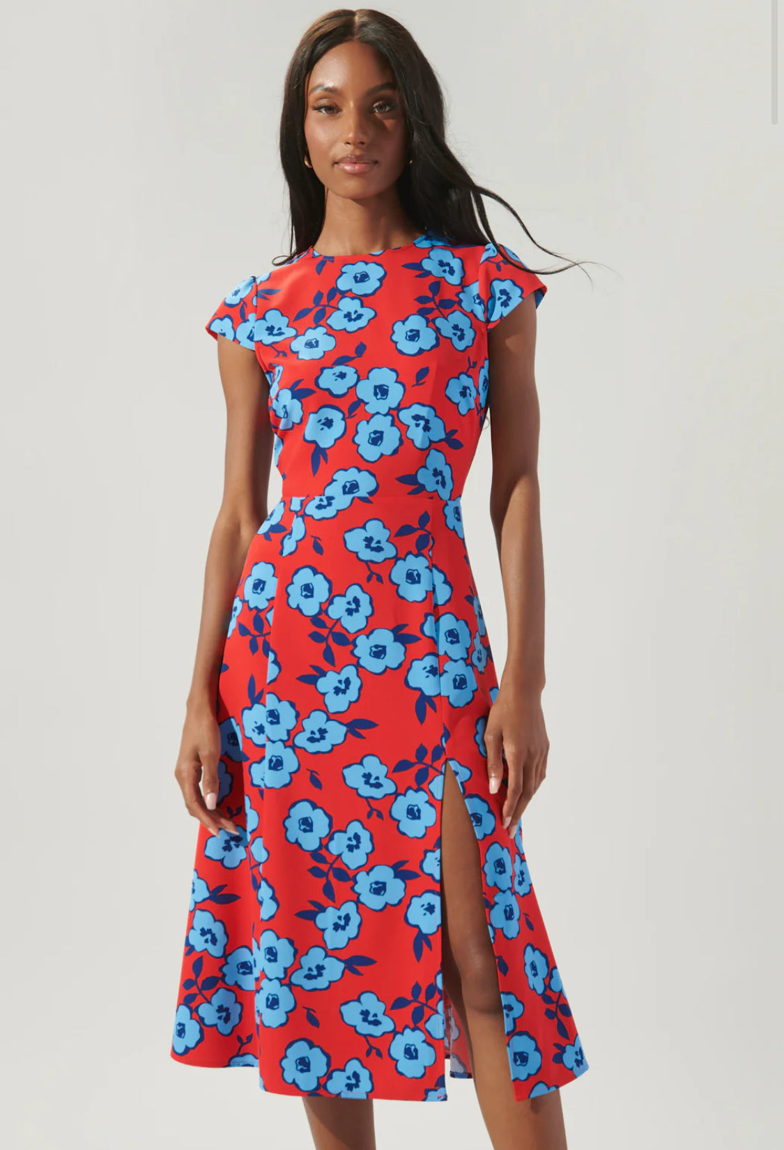 Mira Mar Floral Everbloom Cutout Midi Dress