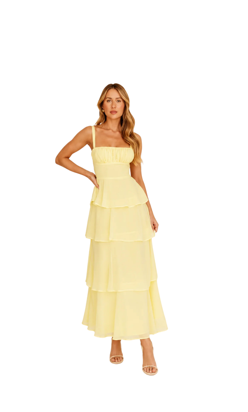 Amelia Lemon Glow Dress