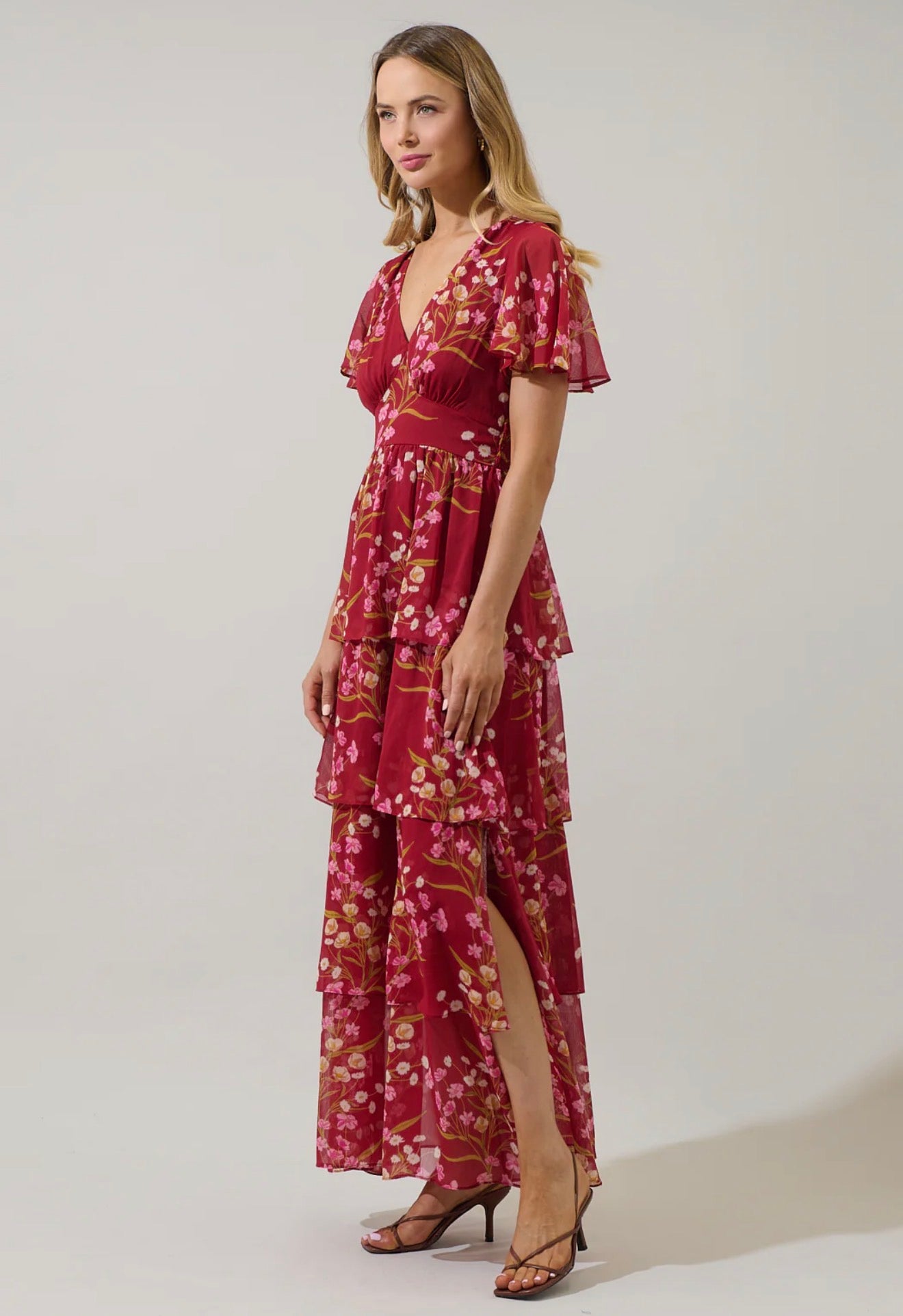 Ginnie Floral Amabel Tiered Maxi Dress