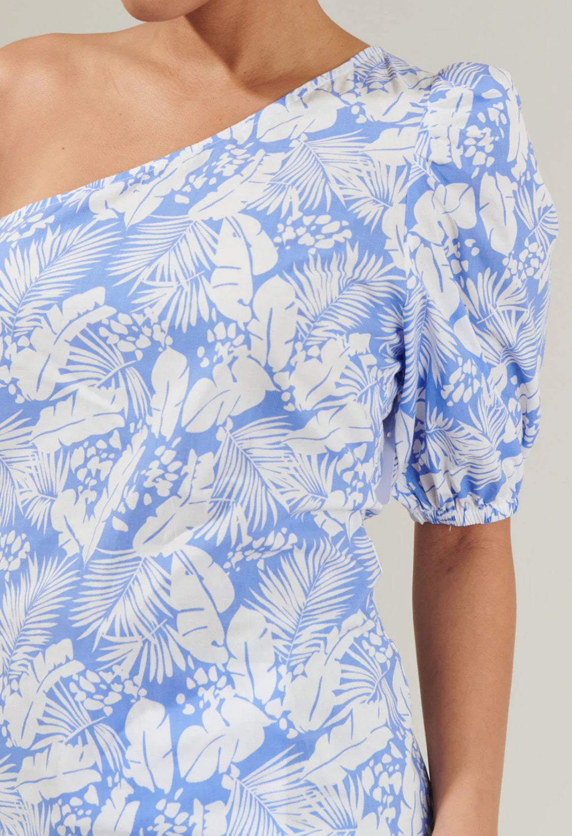 Azul Tropical One Shoulder Blouse