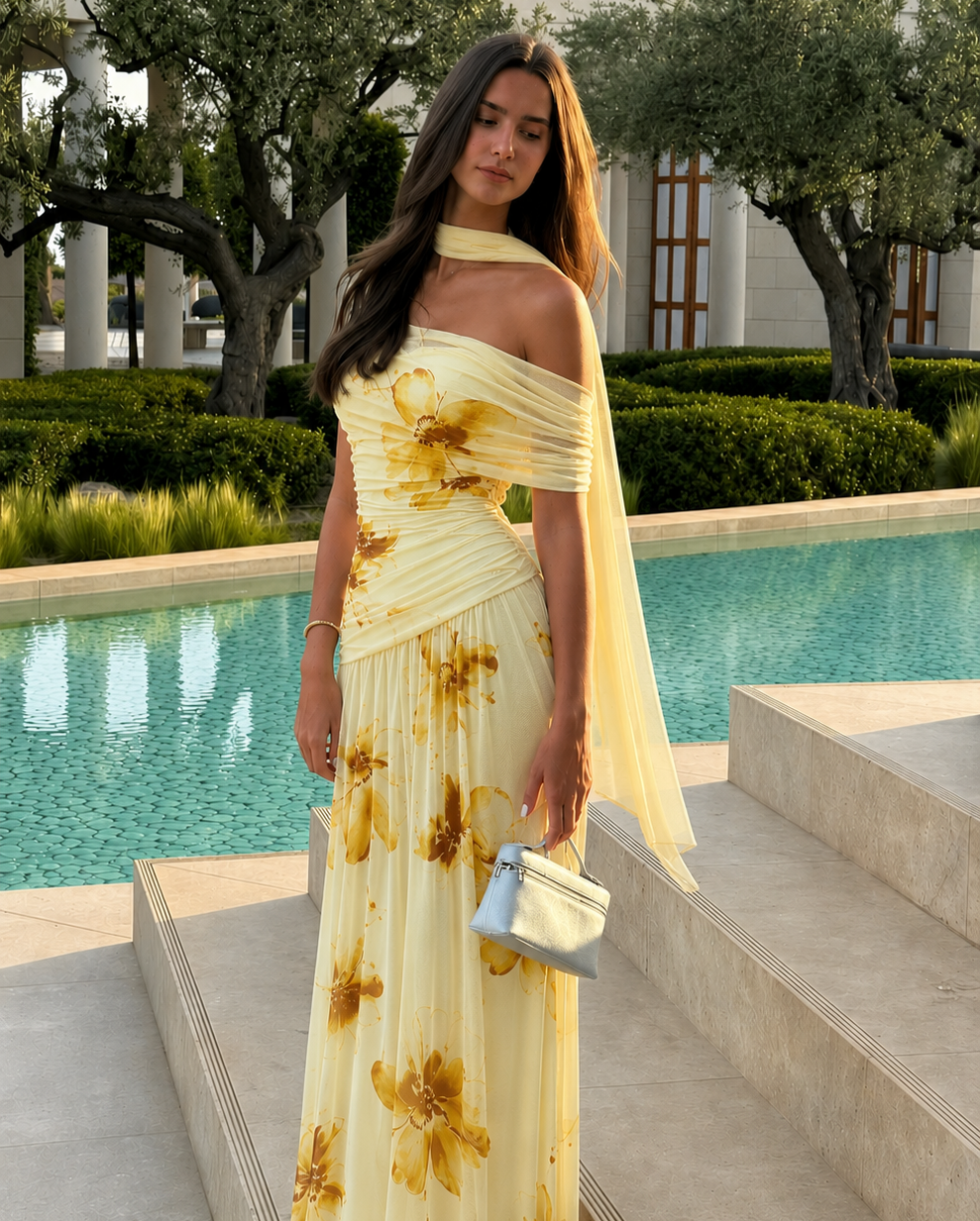 Maxi Dress - Lemon Floral