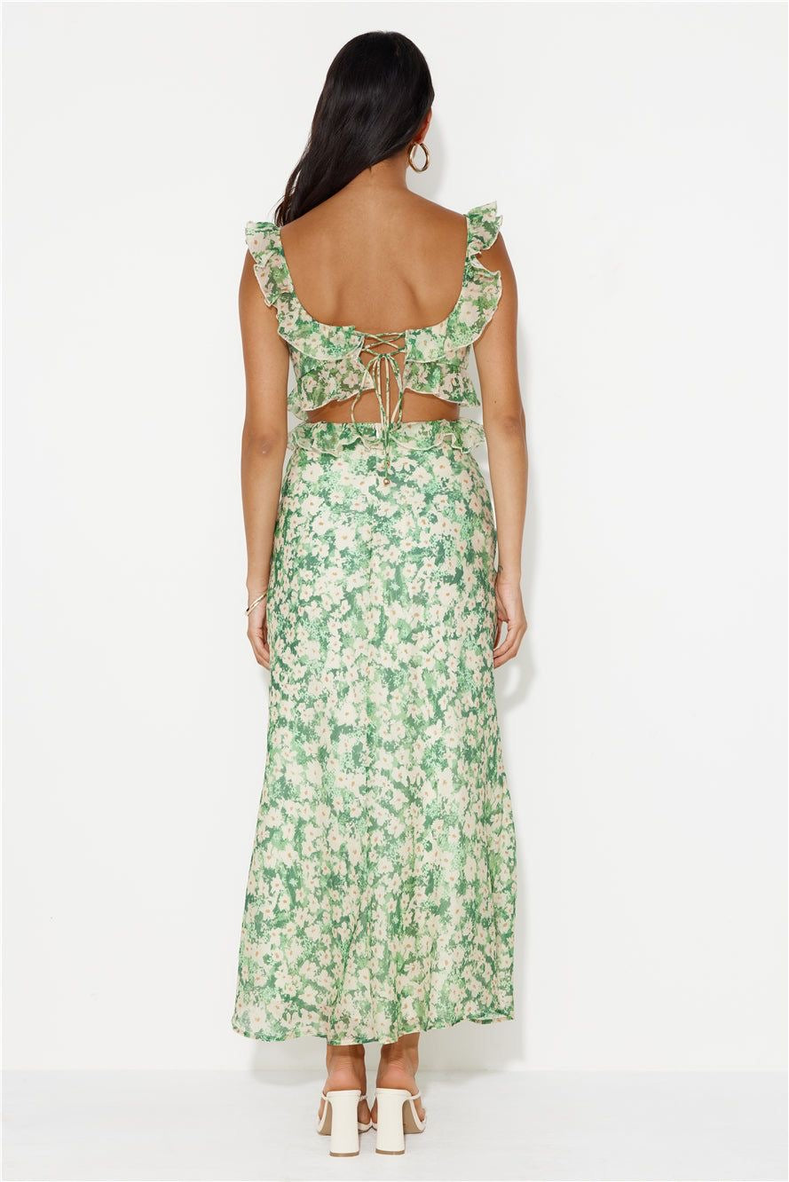 Hours Of Joy Maxi Dress Green