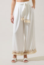 Biela Tassel Trim Wide Leg Pants