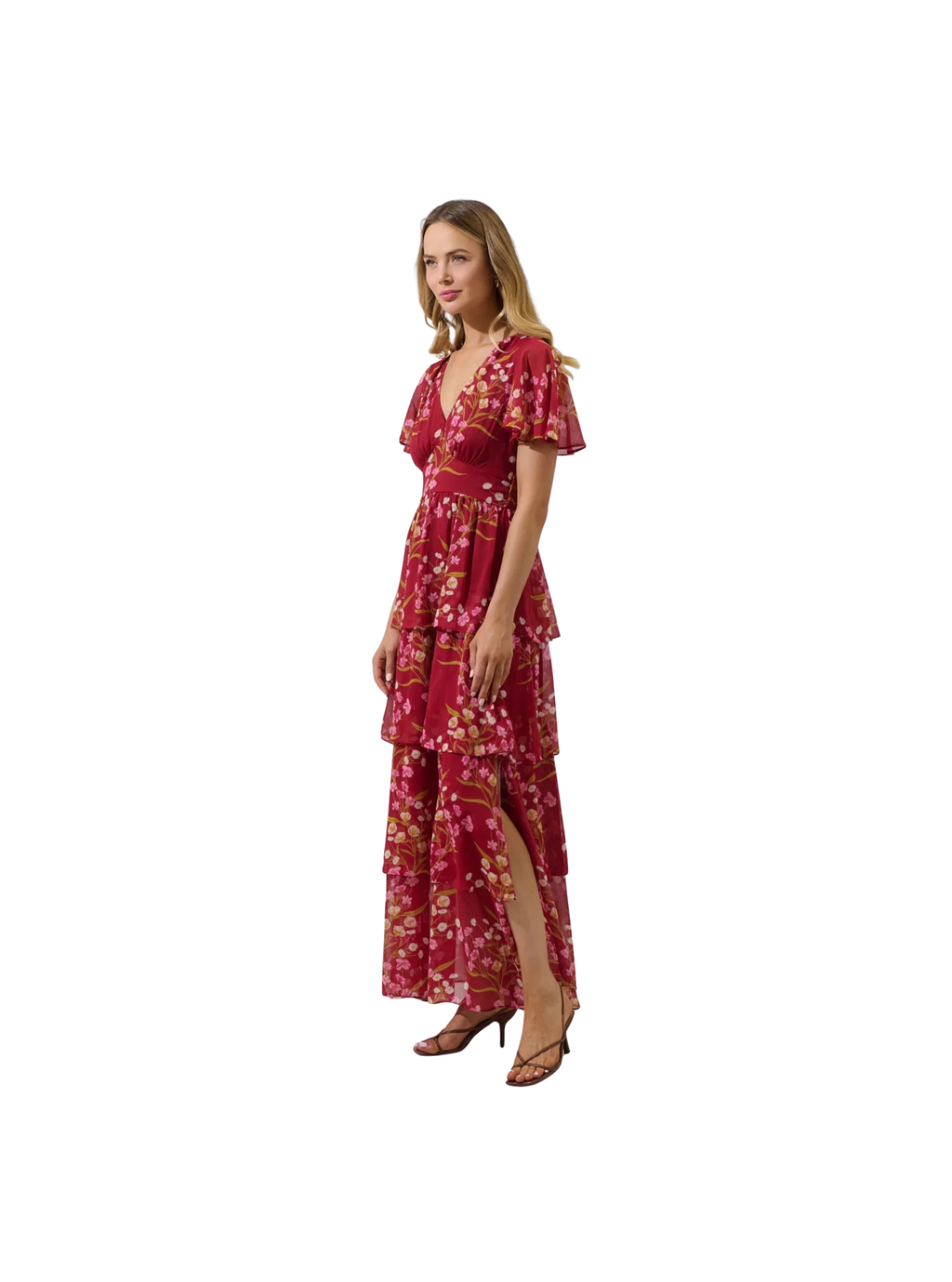 Ginnie Floral Amabel Tiered Maxi Dress