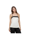 FITTED LACE SLEEVELESS TANK TOP