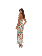 Floral Strapless Column Dress