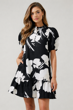 Shadow Floral Minley Shift Mini Dress