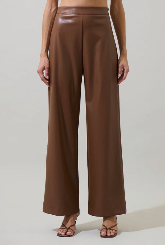 Anisa Leather Bern Wide Leg Pants