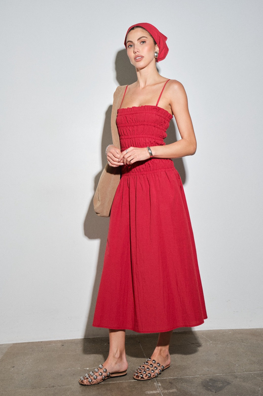 Spaghetti strap midi dress