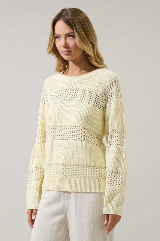 Tova Pointelle Stripe Sweater