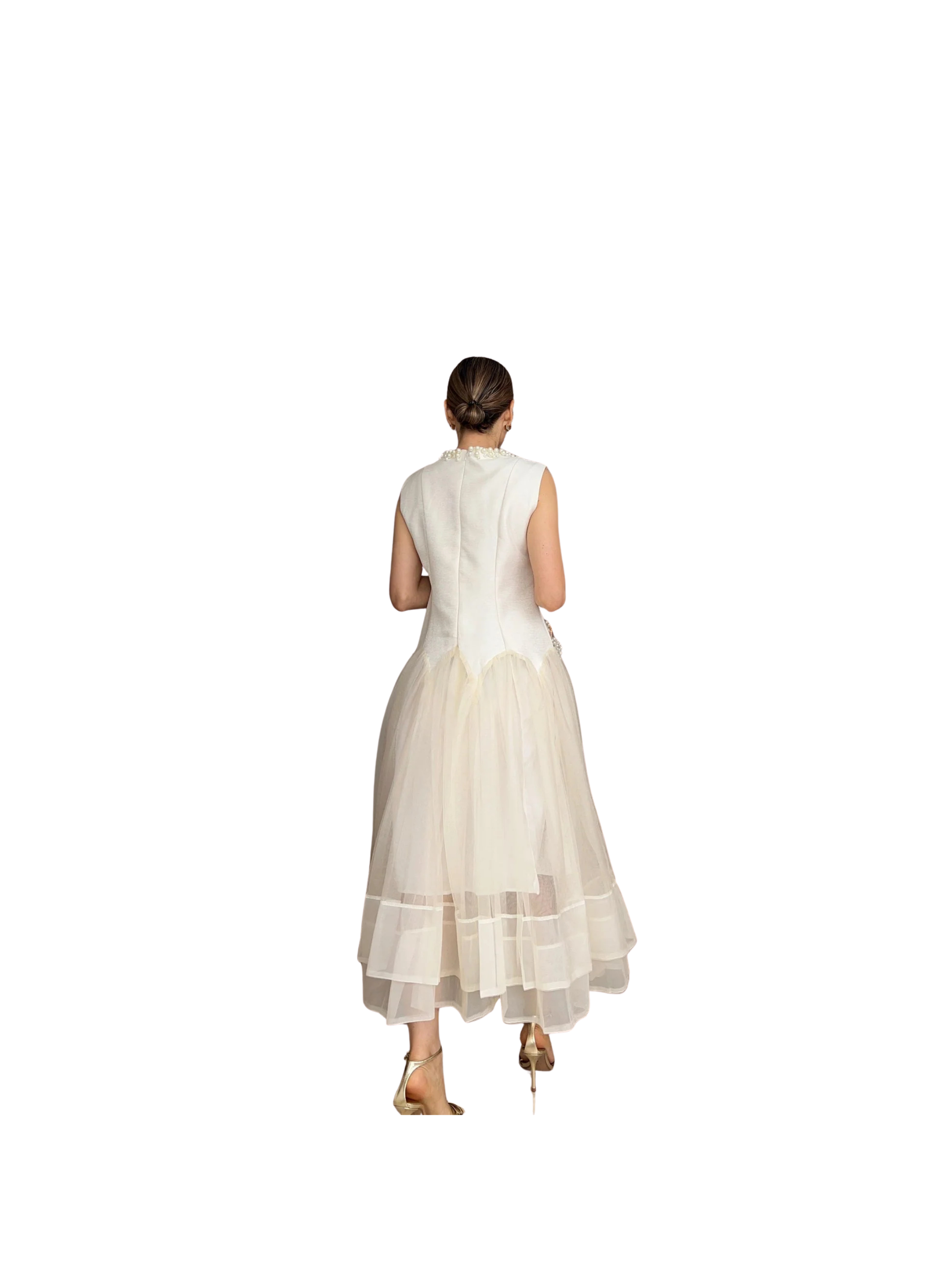 Elegant Ivory Midi Dress