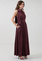 Rosiel Halter Maxi Dress Polka Dot