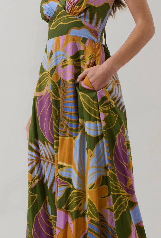 Lilburn Tropics Vidaly Smocked Maxi Dress