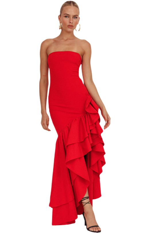 Formal Ruffled High-Low Mermaid
Dress