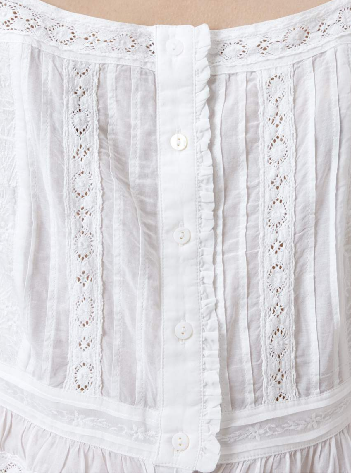 CATALINA SQUARE NECK BRODERIE TOP