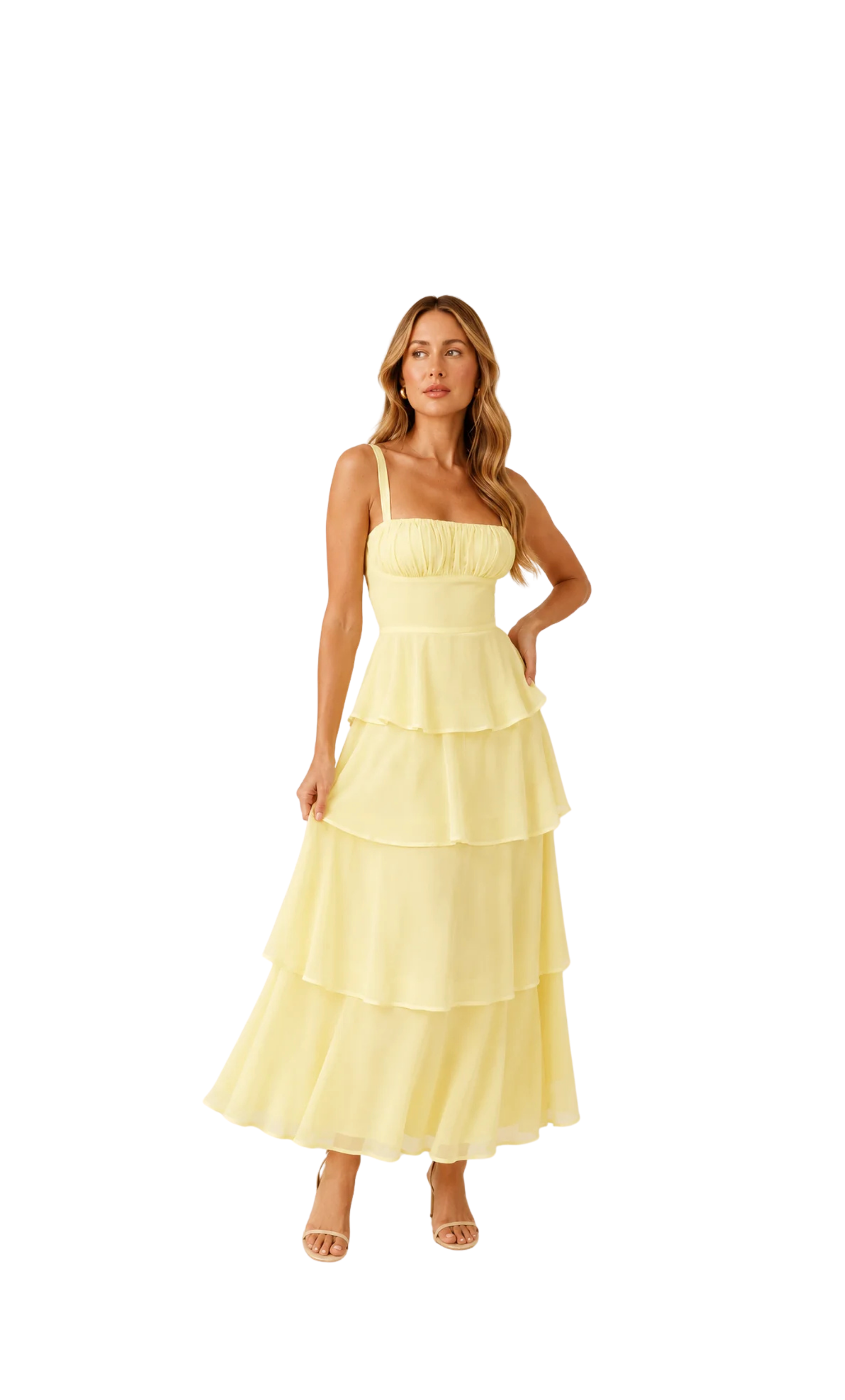 Amelia Lemon Glow Dress