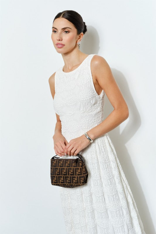 Marcella Eyelet Midi Dress