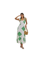Hendy Shoulder Tie Maxi Dress Fan Breeze