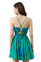 Morgany Floral Cerese Flare Mini Dress