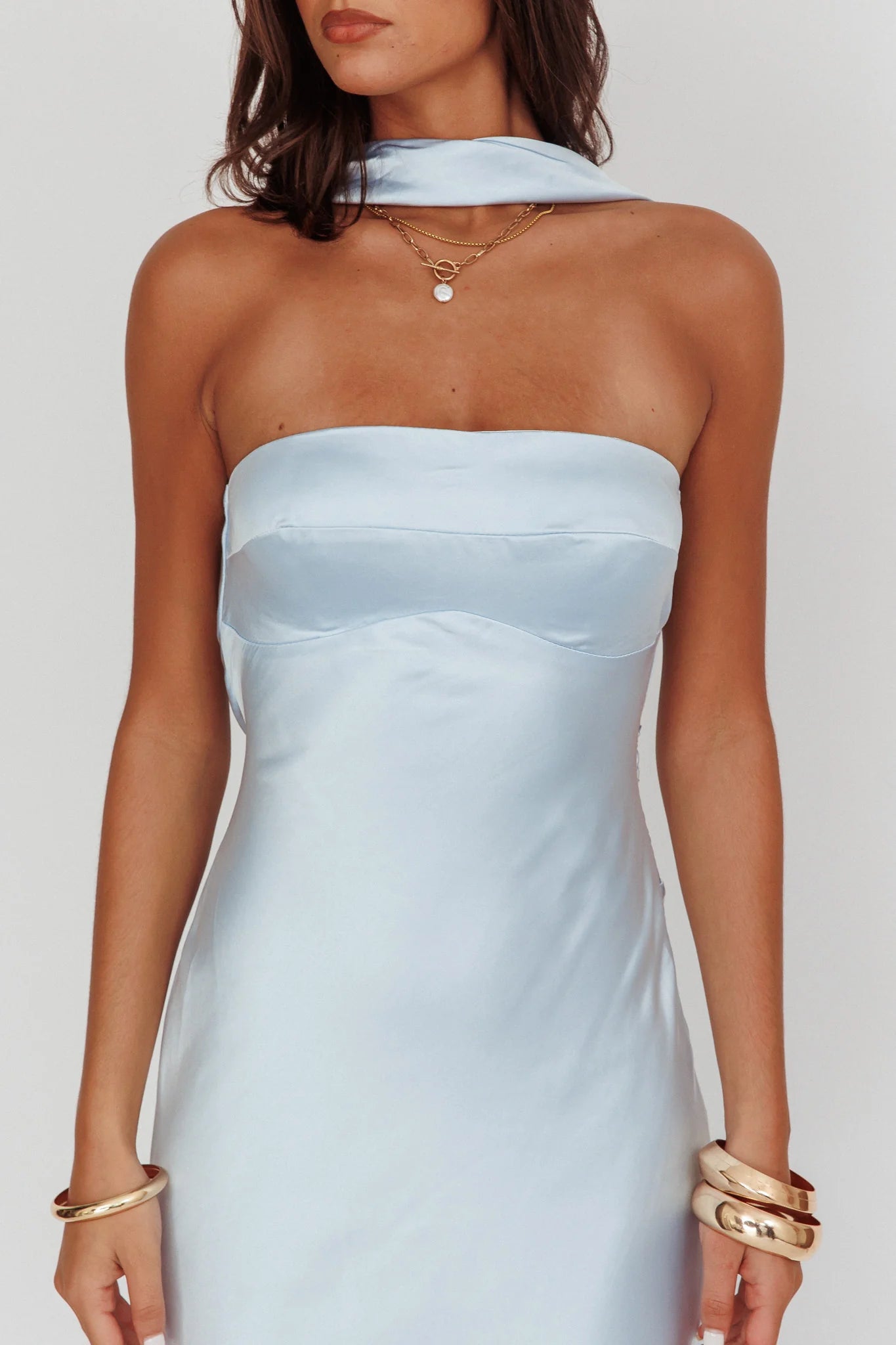 Sky blue dress