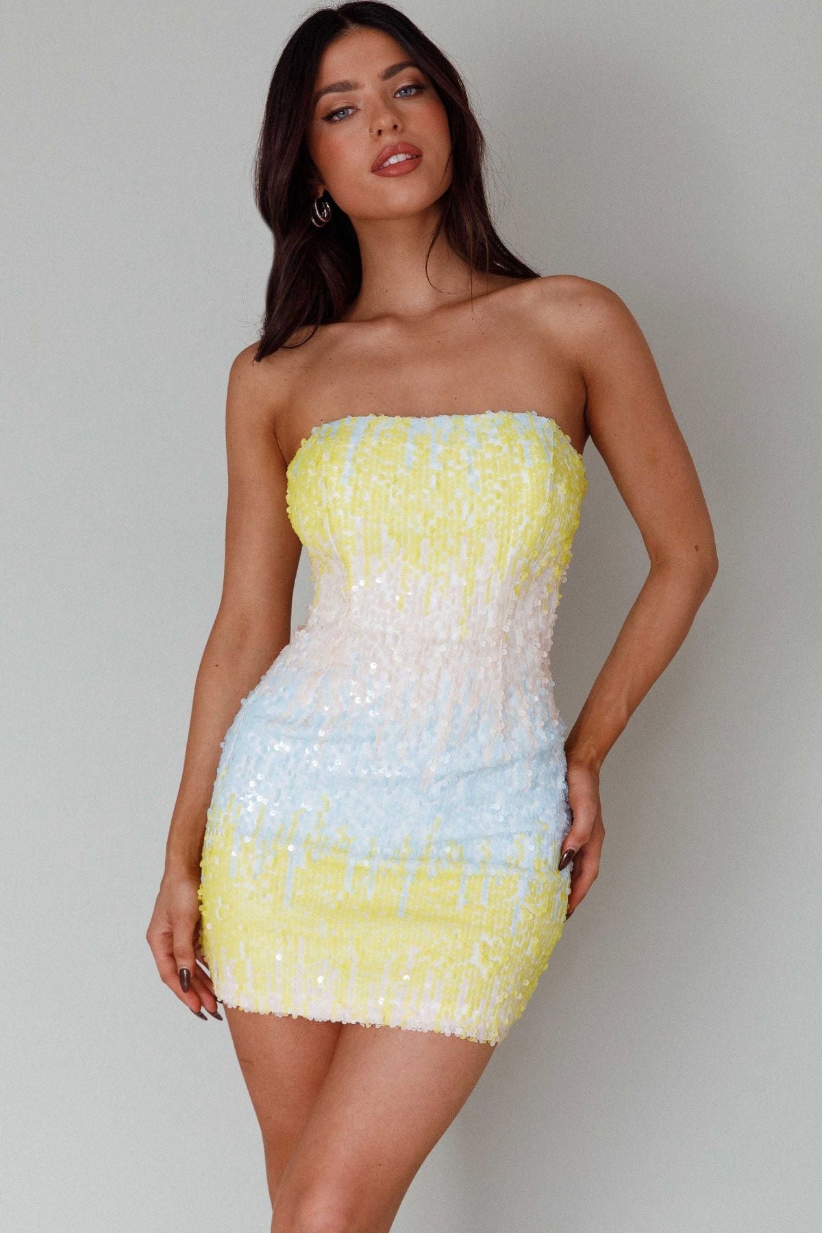 Atlanta Strapless Sequin Mini dress