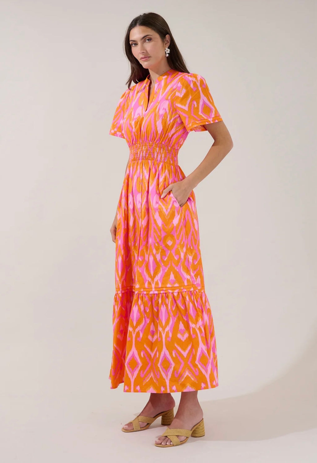 Belraj Poplin Maxi Dress Ikat