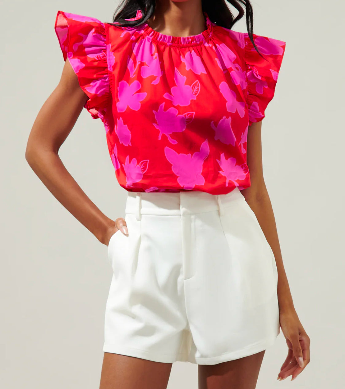 Raspberry Bliss Veda Cap Sleeve Top