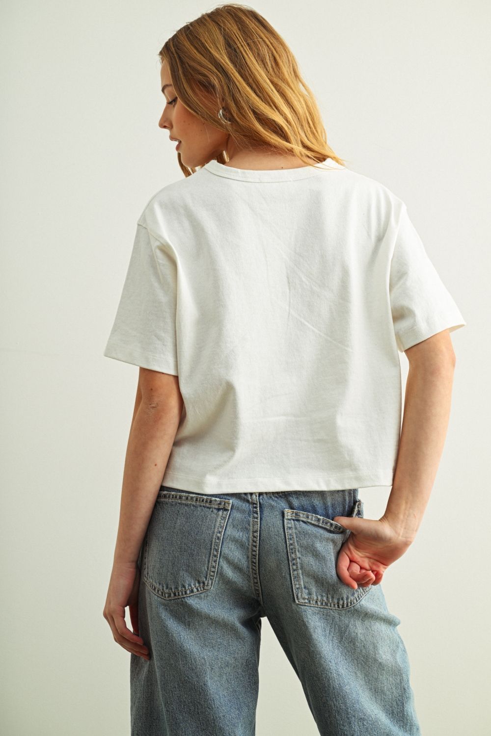 SHORT SLEEVE LINEN KNITTED TOP