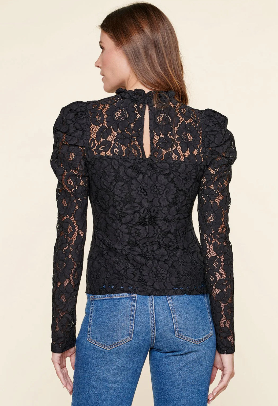 Mirage Lace Mock Neck Top