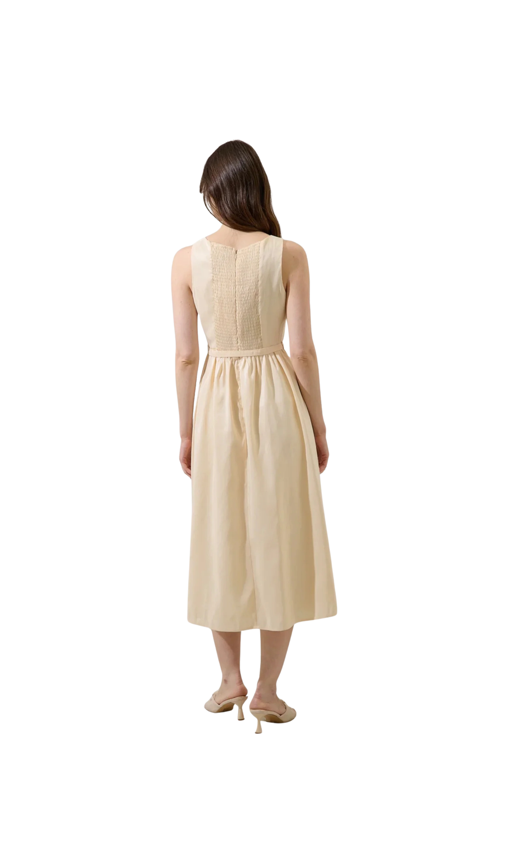 Alani Clio Smocked Midi Dress