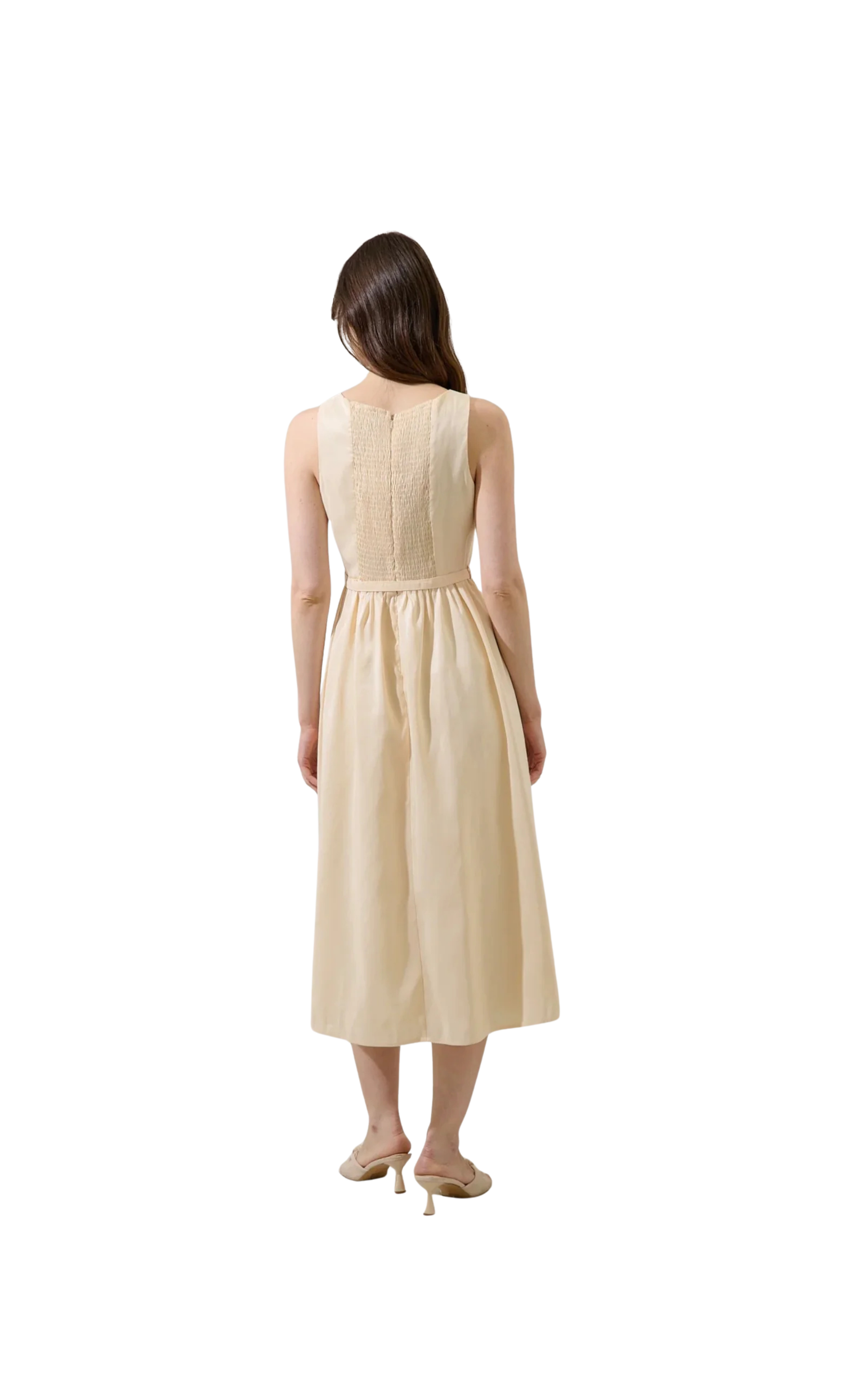 Alani Clio Smocked Midi Dress