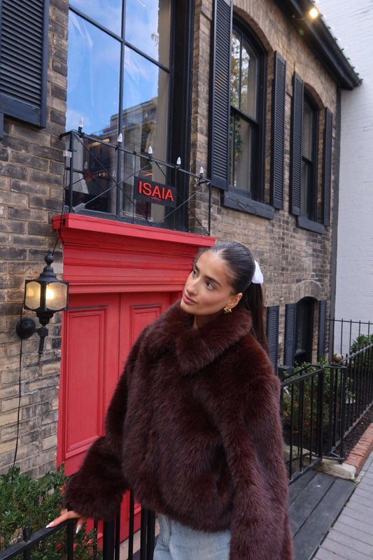 Chaqueta de pelo sintético