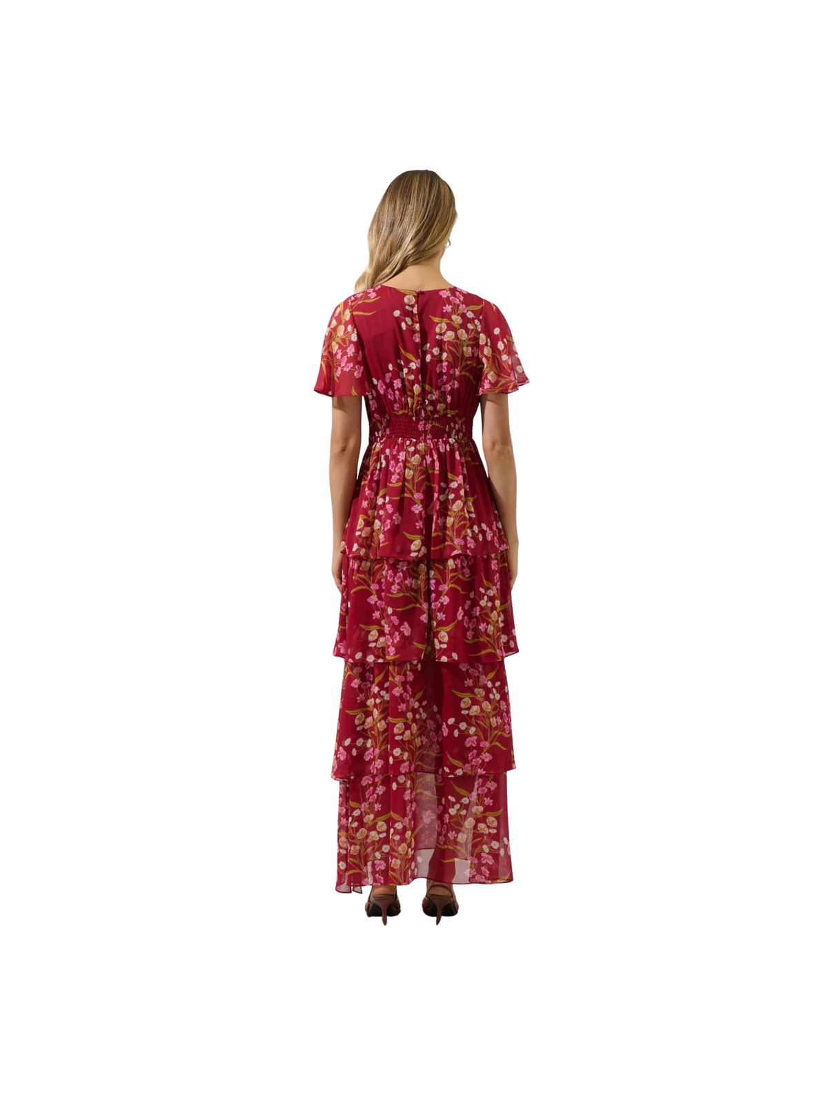Ginnie Floral Amabel Tiered Maxi Dress