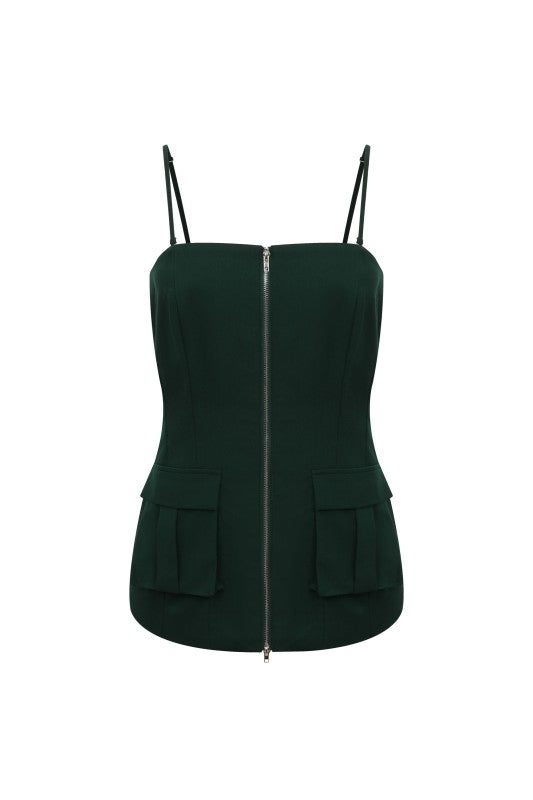 Alessia Woven Adjustable Straps With Front Pockets