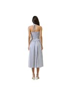 Kolin Striped Smocked Midi Dress