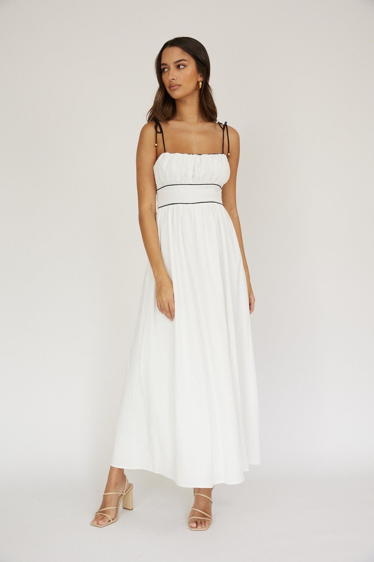 Across The River Maxi Dress
White