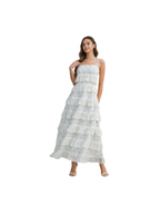 Floral printed woven midi dress