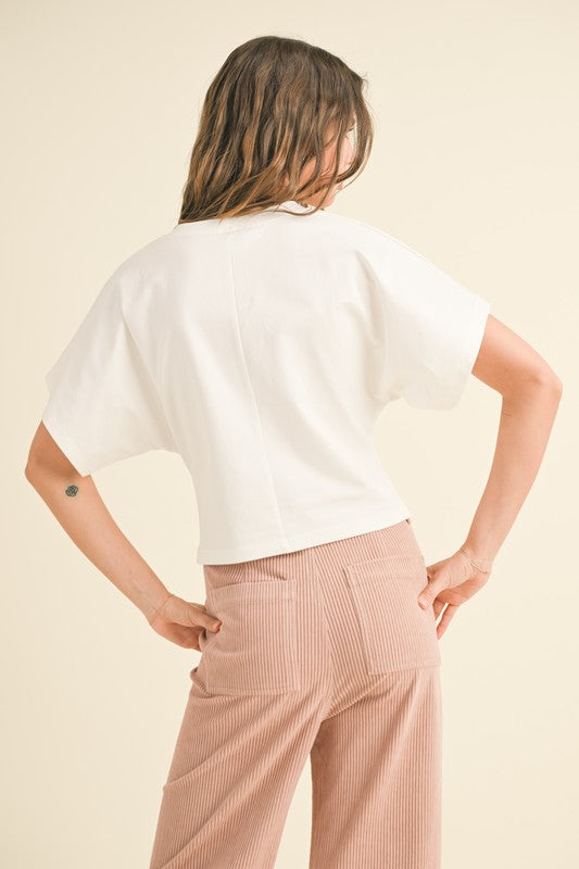 WIDE SLEEVE COTTON TOP